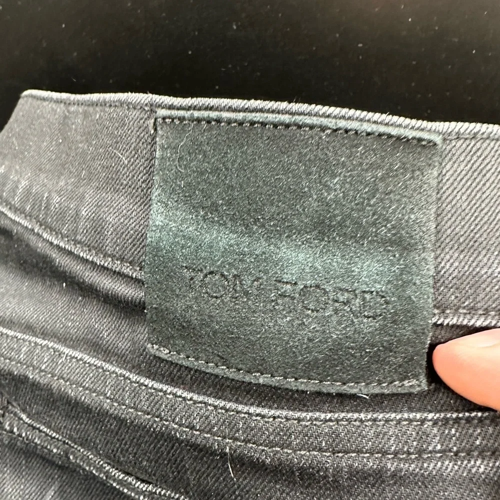 Tom Ford Black Skinny Waxed Denim